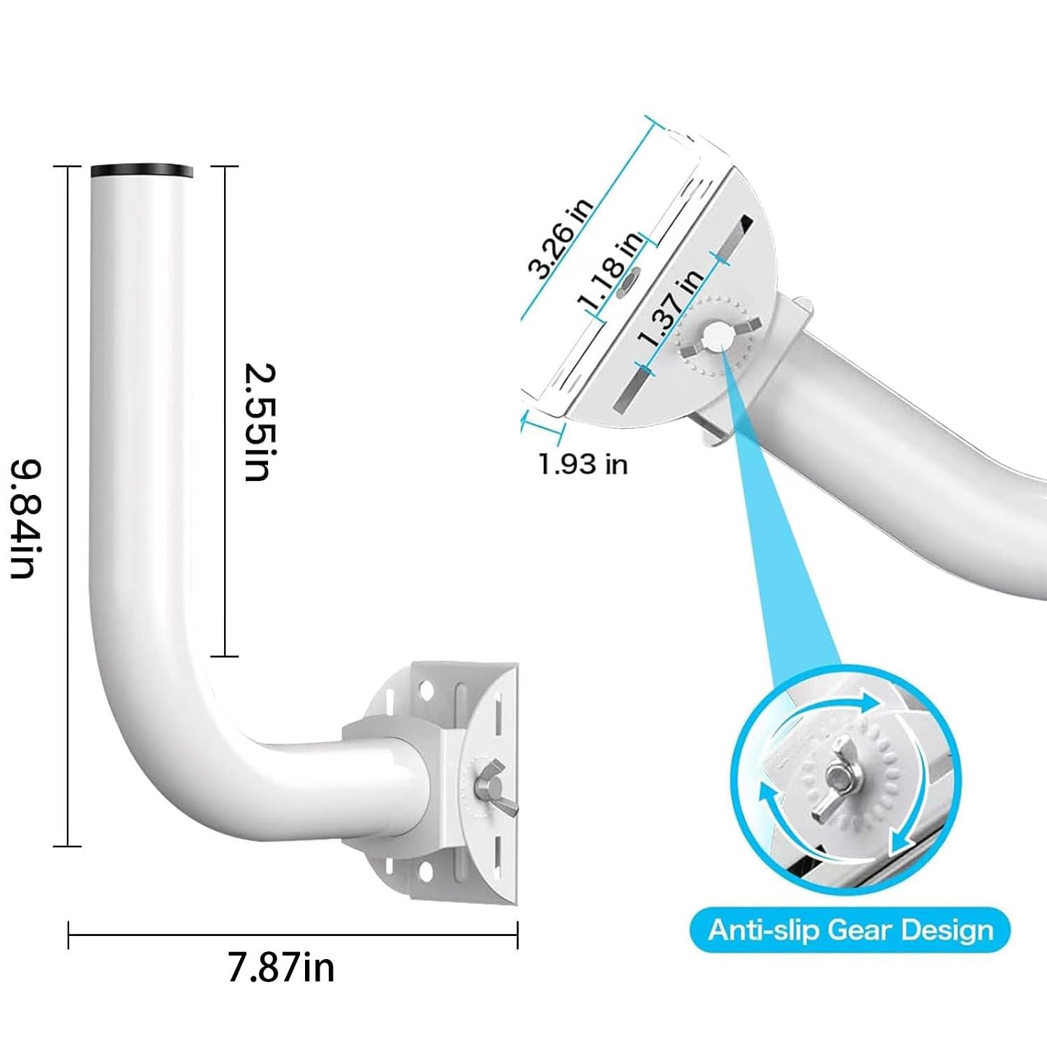 OWOKISO non-slip gear locks the bracket angle securely