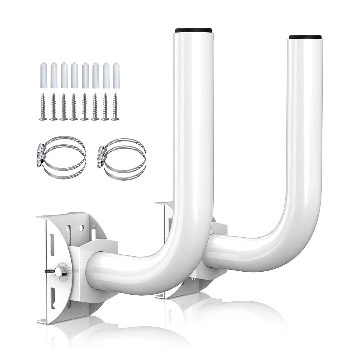 OWOKISO universal bridge bracket mounted on a pole for outdoor installation
