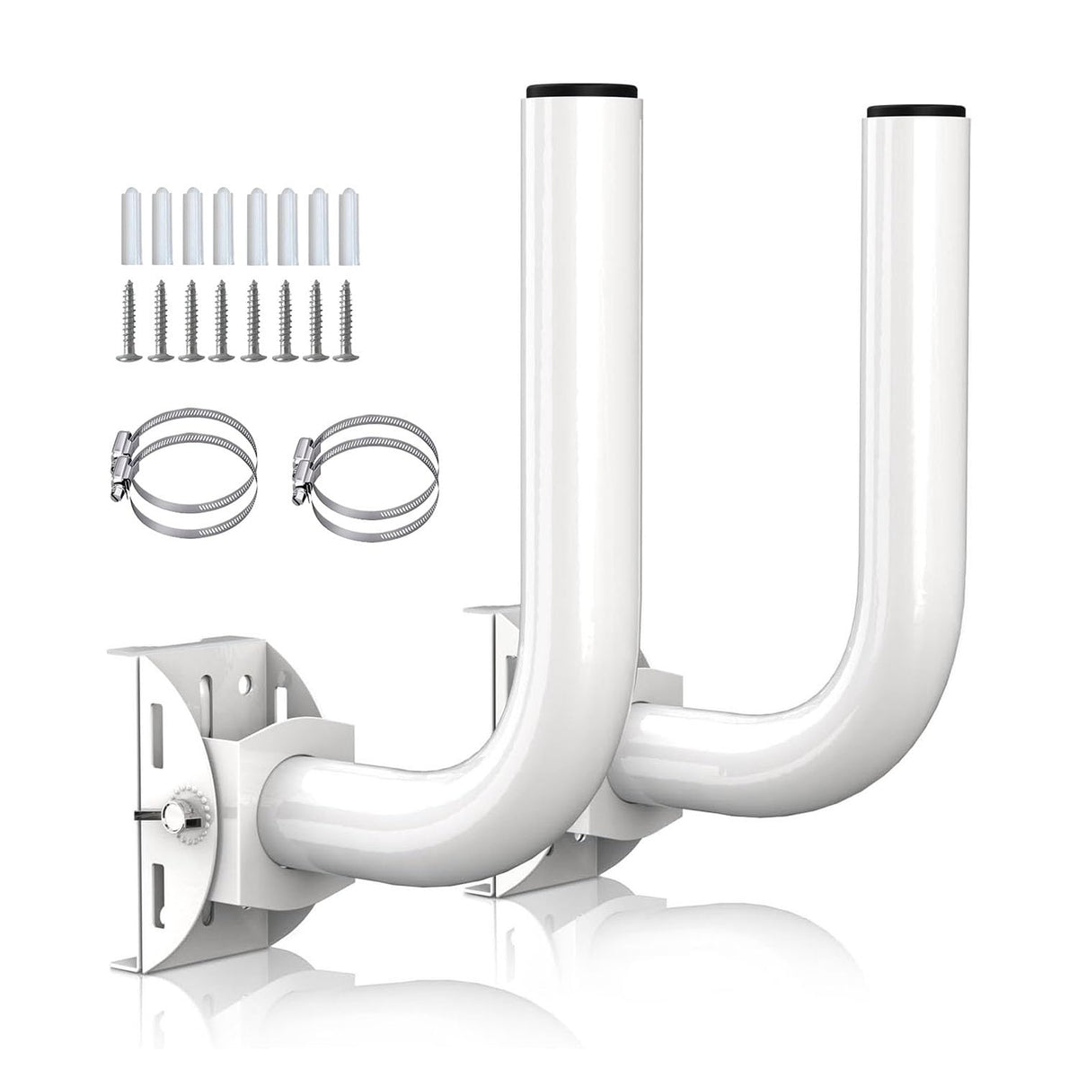 OWOKISO universal bridge bracket mounted on a pole for outdoor installation
