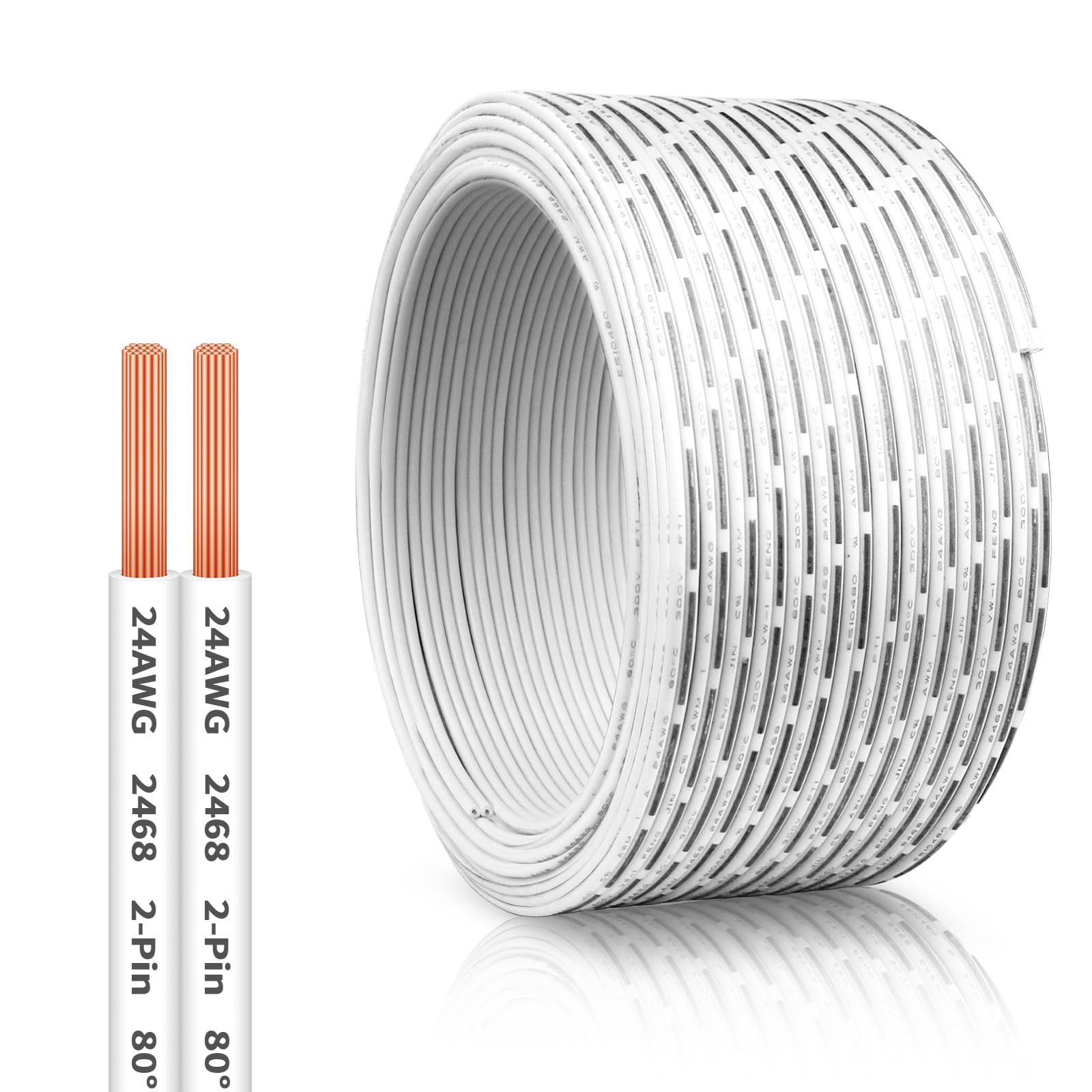 OXDFK 100 ft 24 AWG garage door wire roll for flexible sensor installations.
