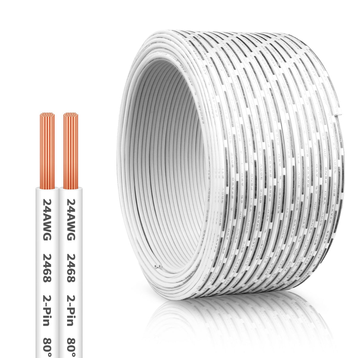 OXDFK 100 ft 24 AWG garage door wire roll for flexible sensor installations.
