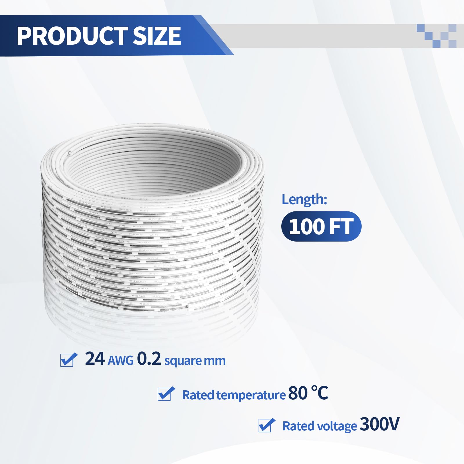 OXDFK 24 AWG two-conductor wire for sensor and control connections.