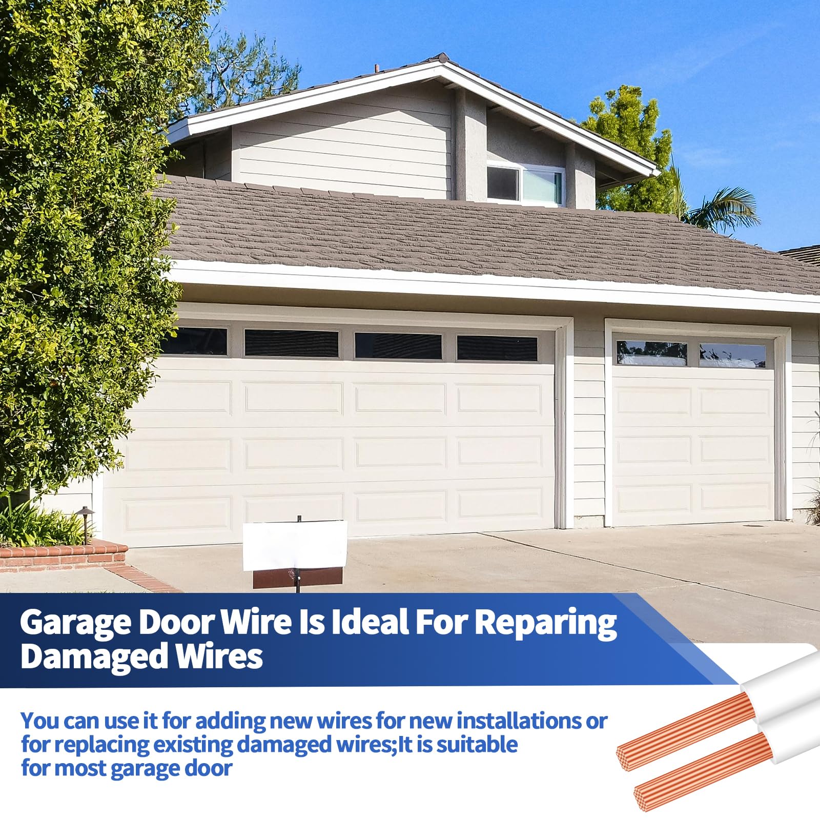 OXDFK low-voltage wire for doorbells and intercoms in garages.