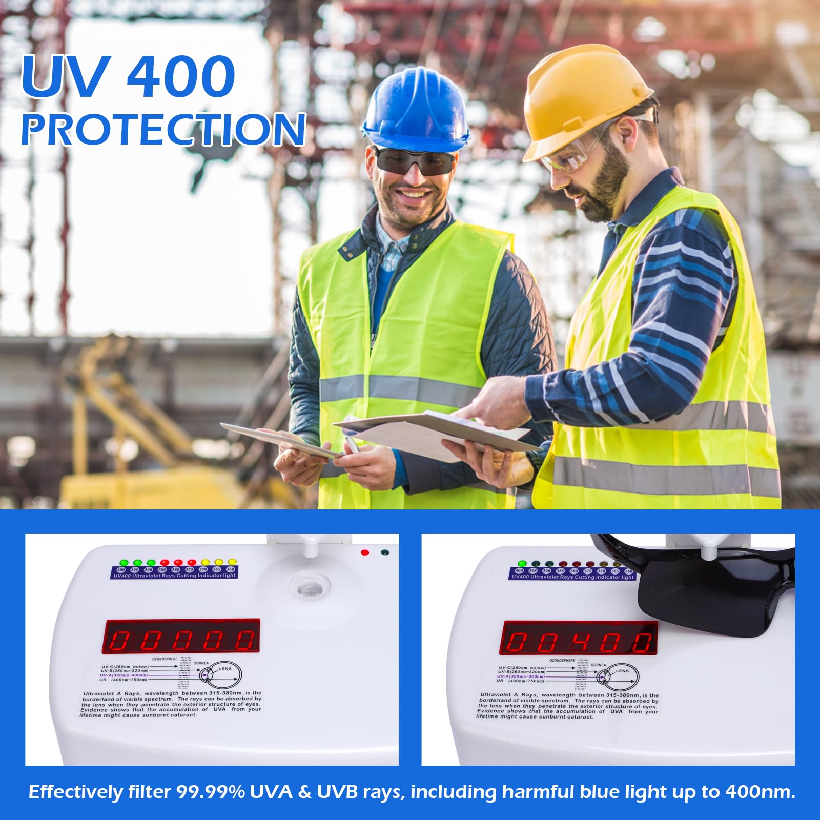 OXG polycarbonate lenses provide clear vision and scratch resistance.