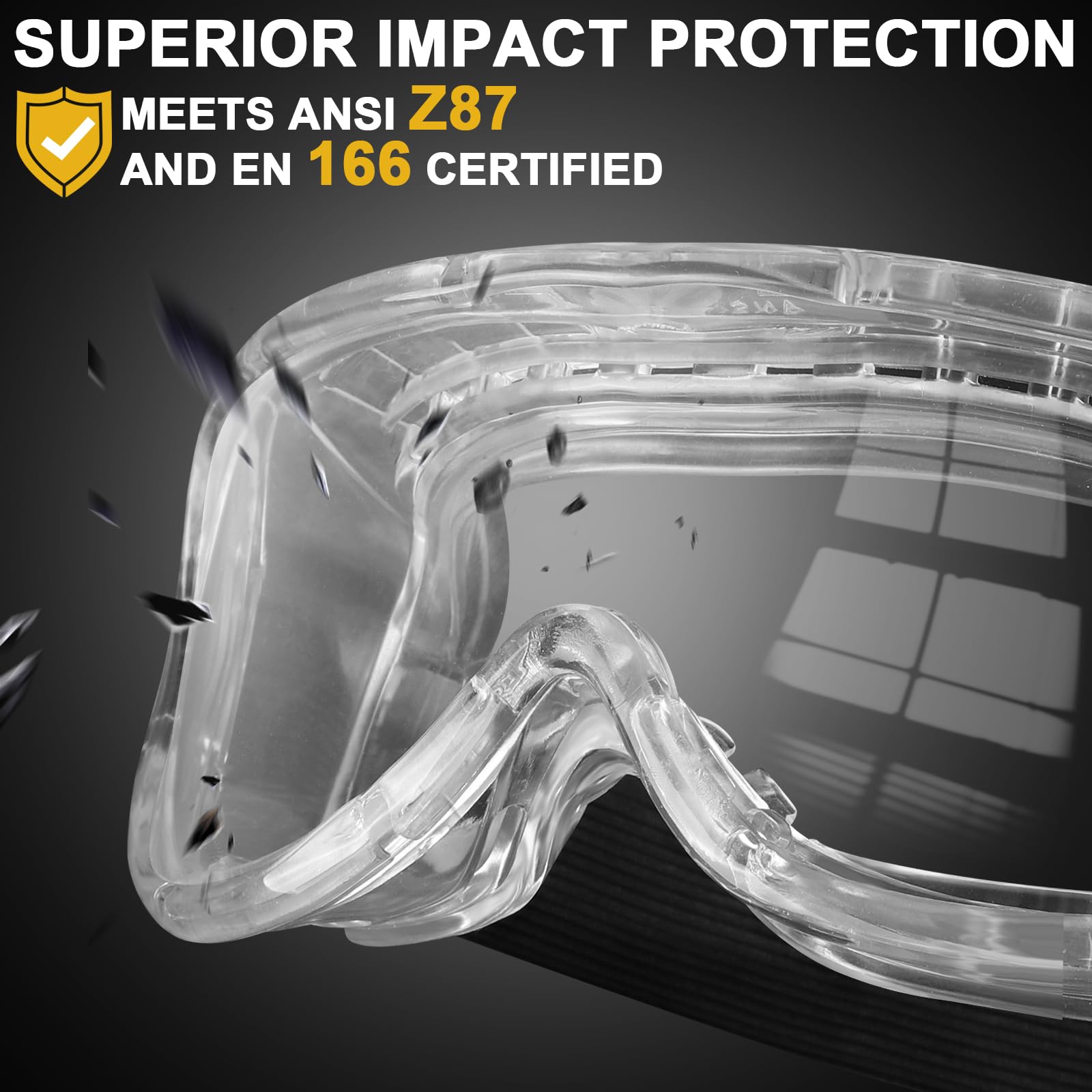 OXG adjustable headband keeps goggles secure and comfortable.