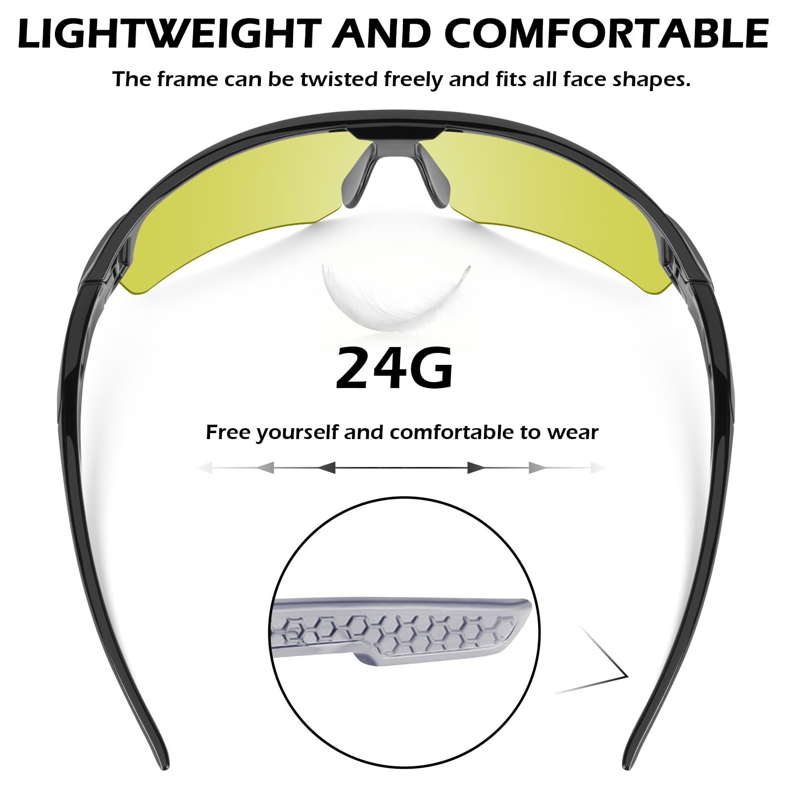 OXG lightweight polycarbonate lenses designed for comfortable all-day wear