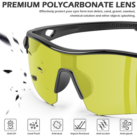 OXG safety glasses with ANSI Z87.1 label clearly visible