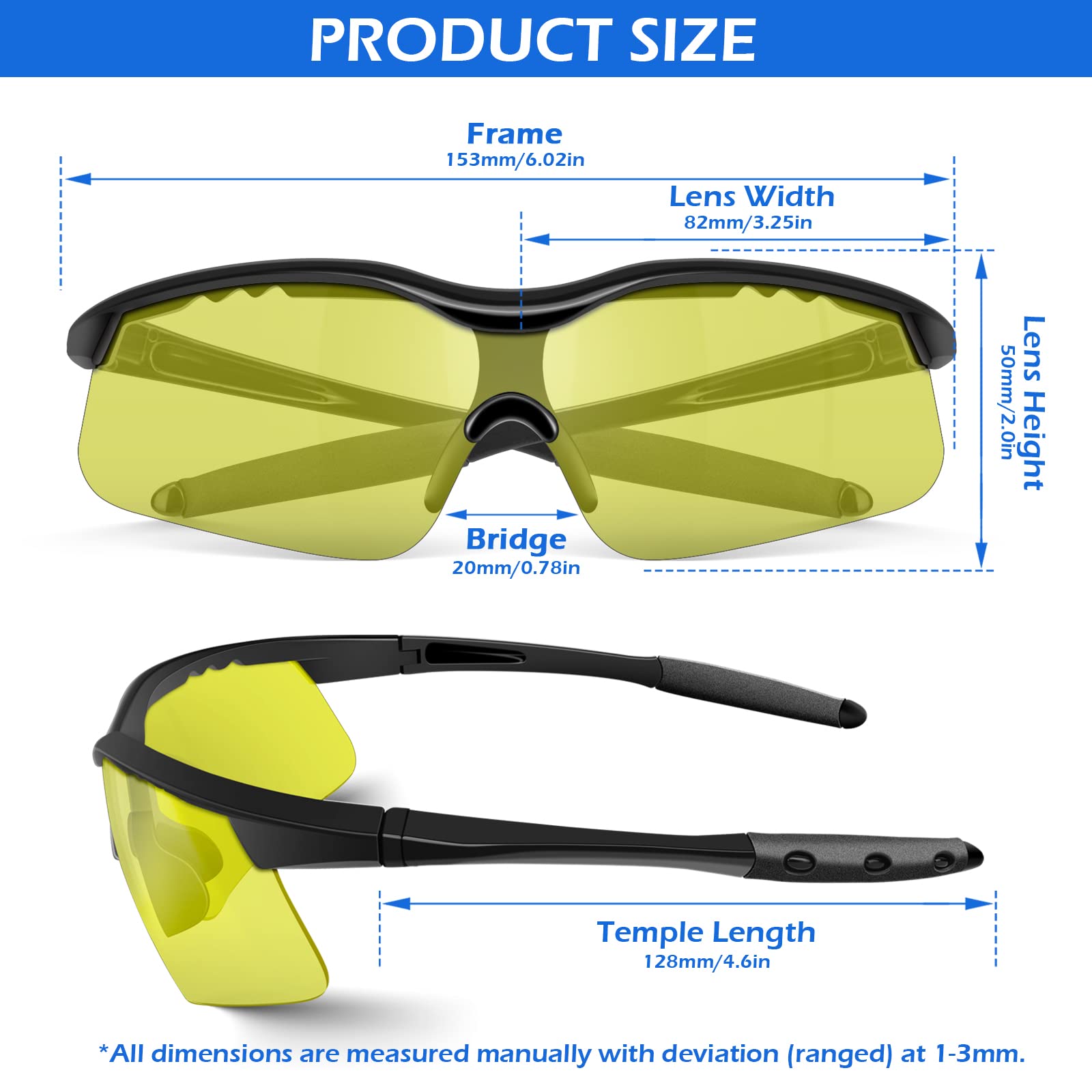 OXG safety glasses front view, lightweight and comfortable for all-day wear