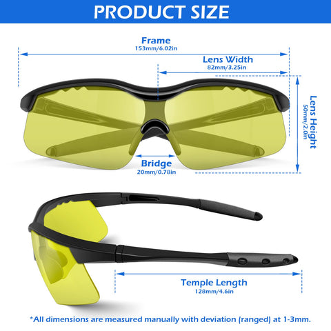 OXG safety glasses front view, lightweight and comfortable for all-day wear