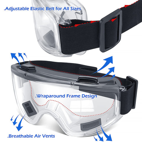 OXG wraparound-frame goggles deliver full-eye coverage and peripheral protection.