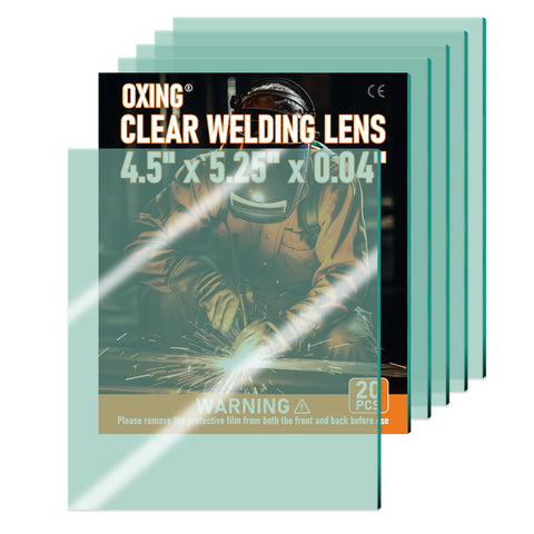 OXING 20-piece welding lens pack for universal compatibility and quick replacements