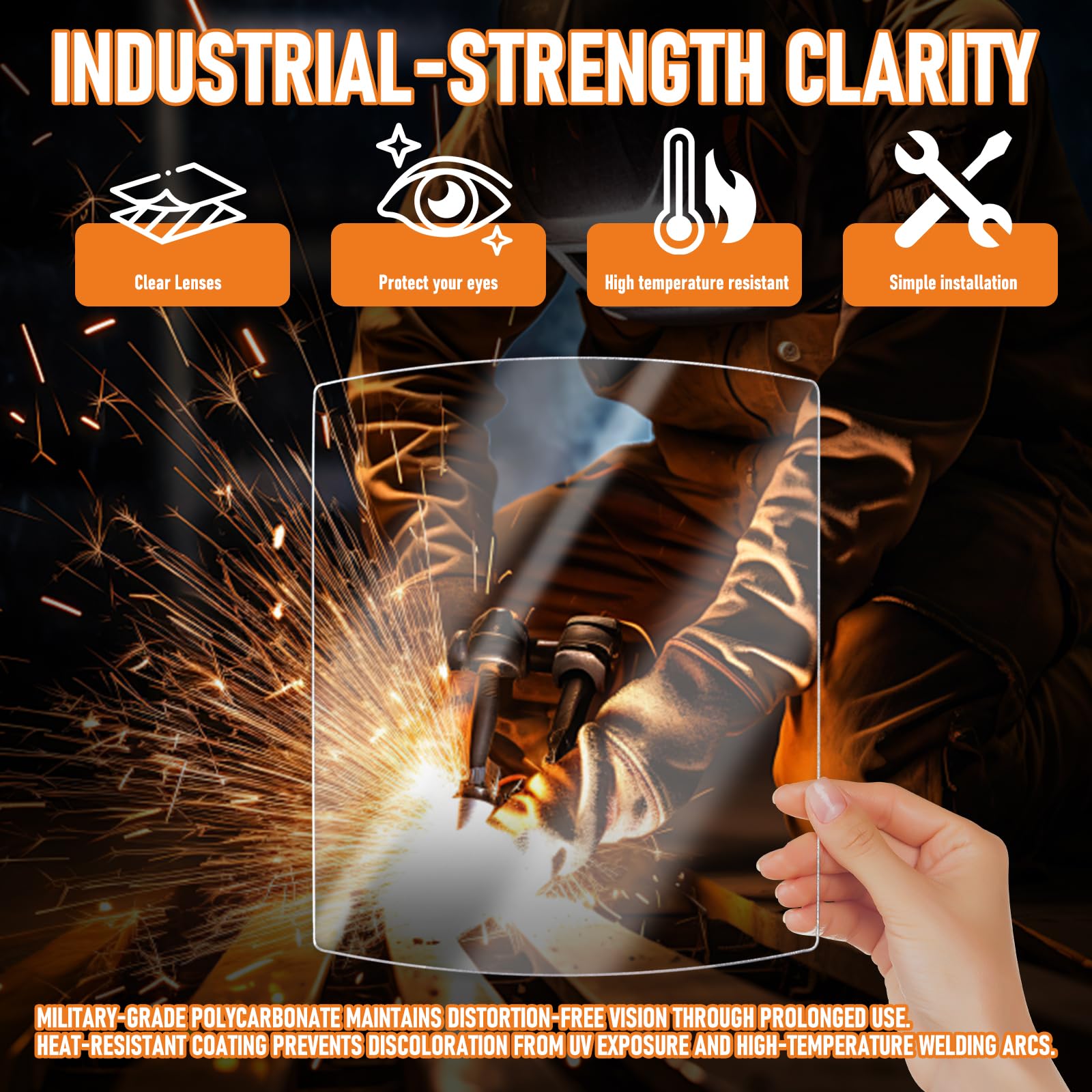 OXING 216326 front cover lens used in professional welding for reliable performance.