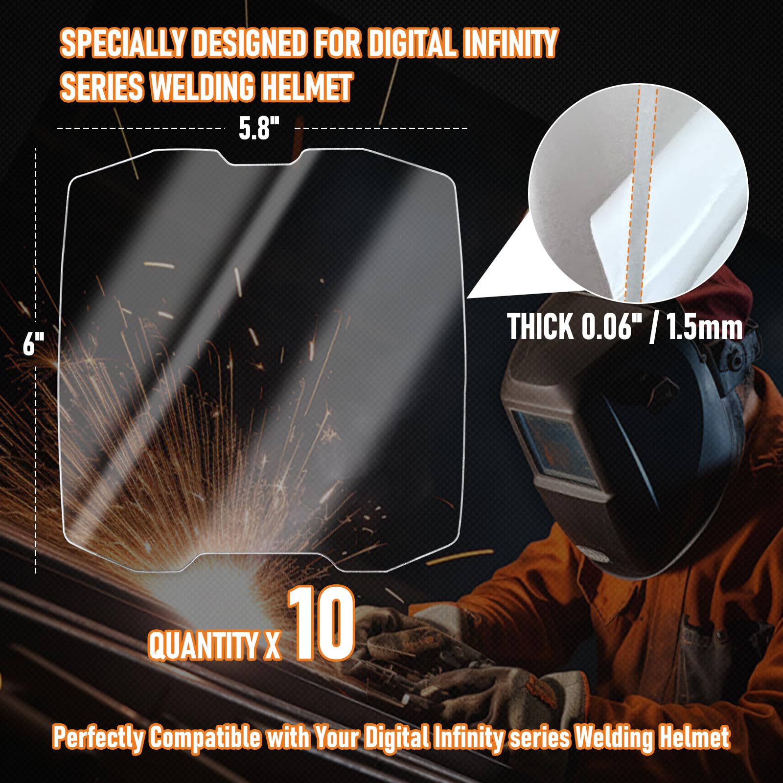 OXING flat-base design ensures snug fit in Digital Infinity helmets