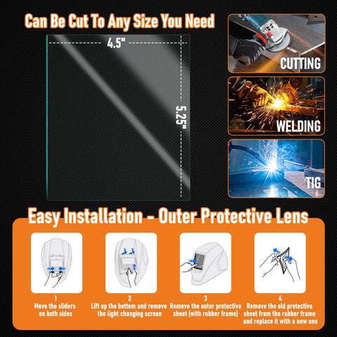 OXING HD scratch-resistant lens offers clear welding detail