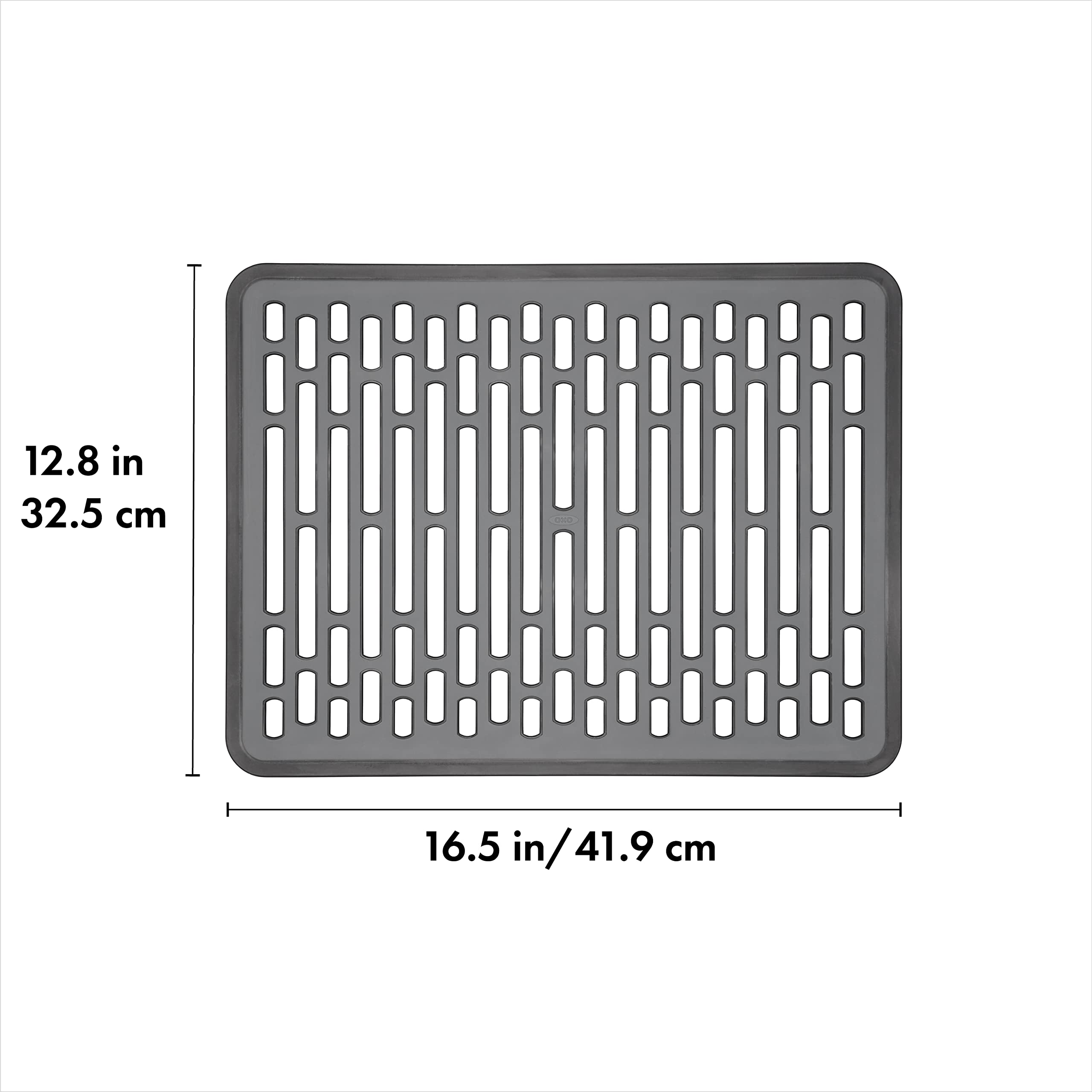 OXO Good Grips silicone sink mat large close-up cushion shows soft protection.