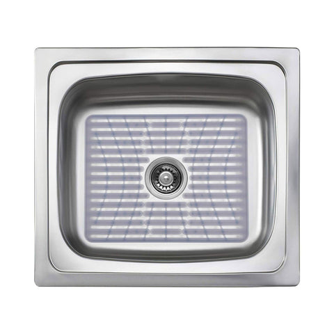 OXO Good Grips silicone sink mat large surface-protection under glasses.