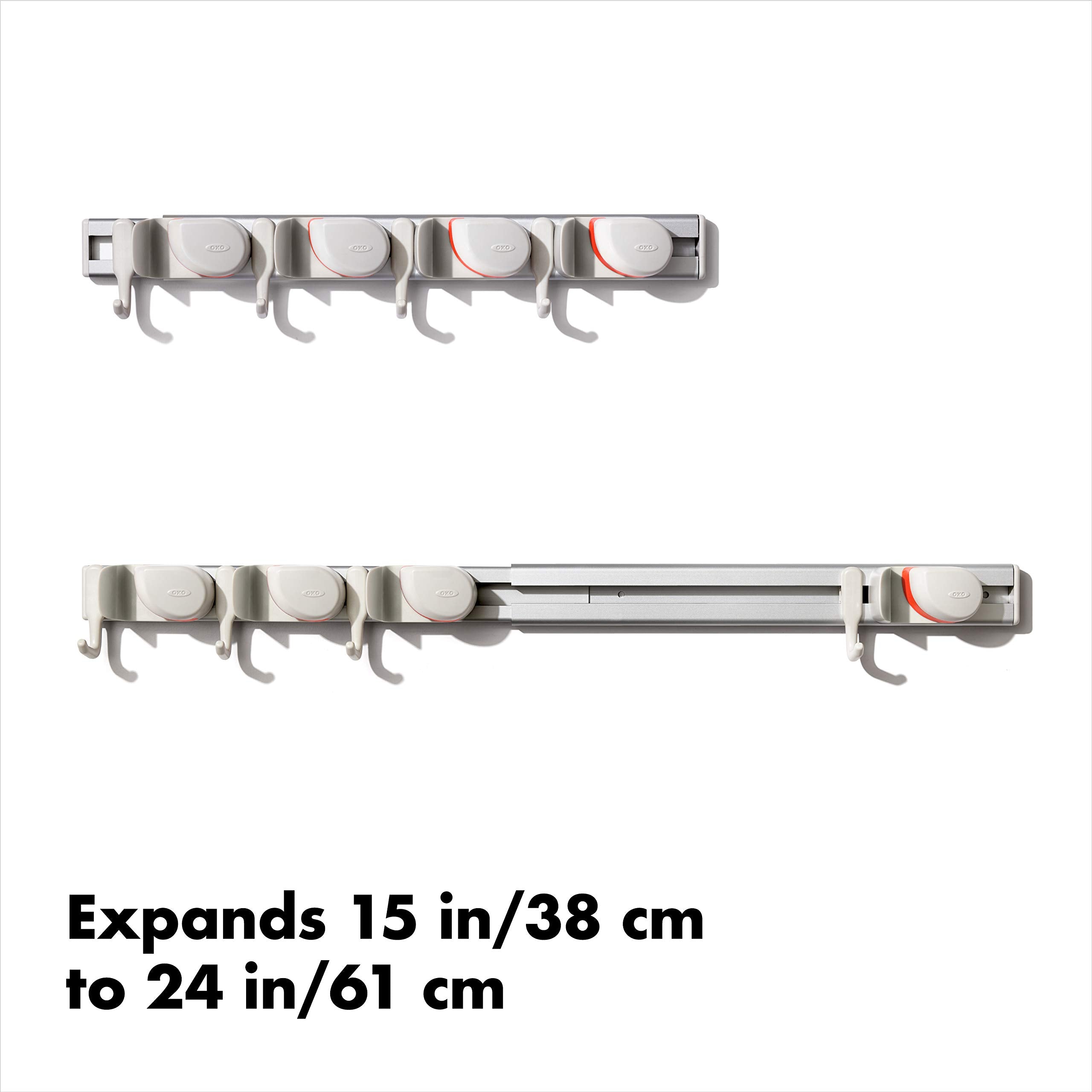 OXO Good Grips wall-mounted organizer suits a mudroom organization