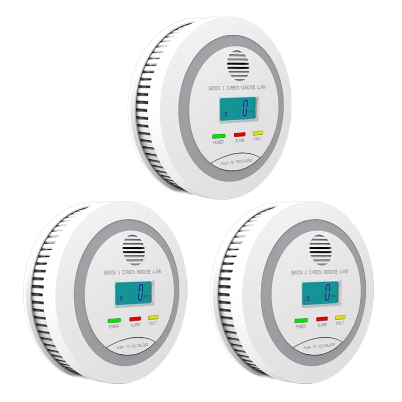 OXVIT 3-pack smoke and CO detector for complete home safety installation.