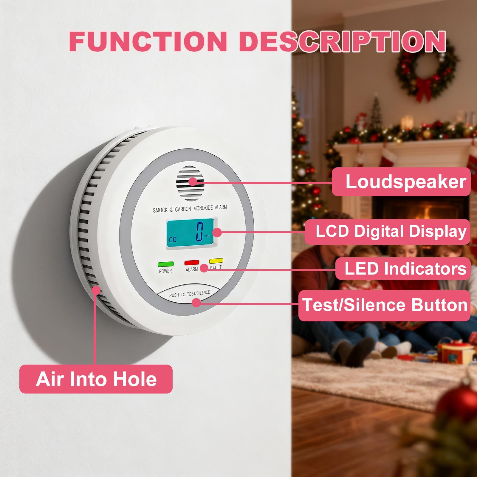 OXVIT 360-degree air intake provides full-room monitoring and reliable coverage.