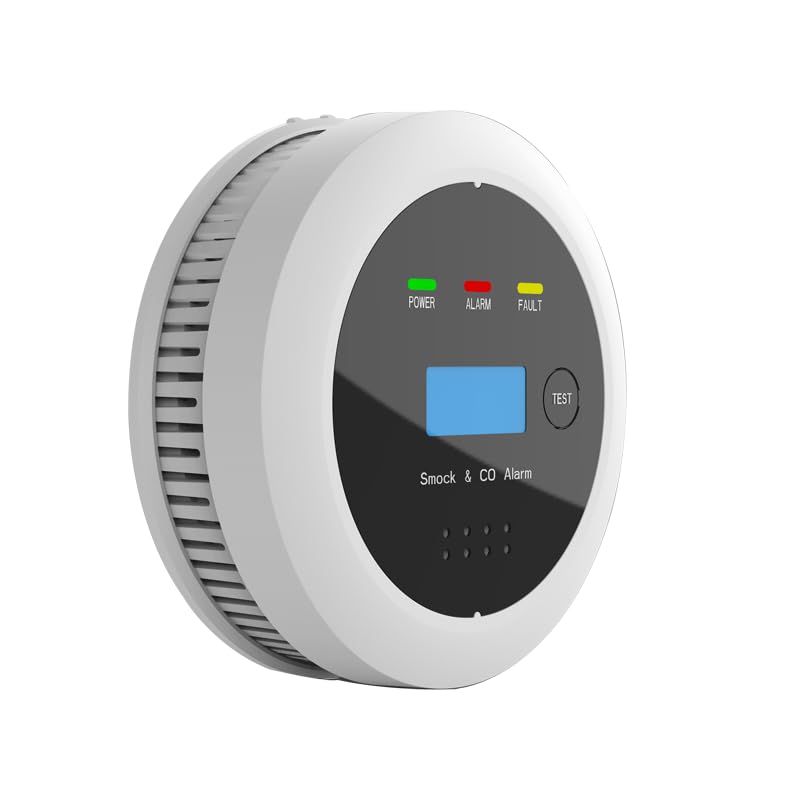 OXVIT smoke and CO detector front view with 85 dB alarm for quick alert
