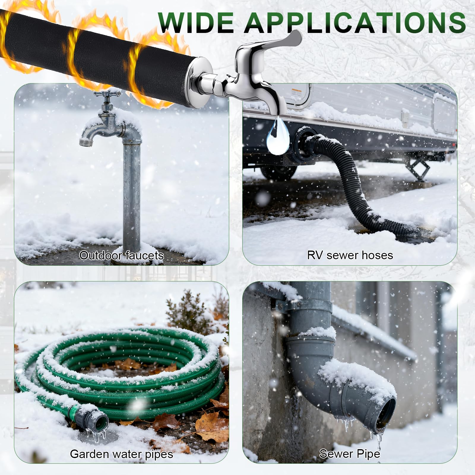 OXWIND Easy wrap-and-stick installation without tools for quick heating