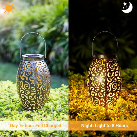 OxyLED solar lantern outdoor-waterproof hanging lantern shines on patio