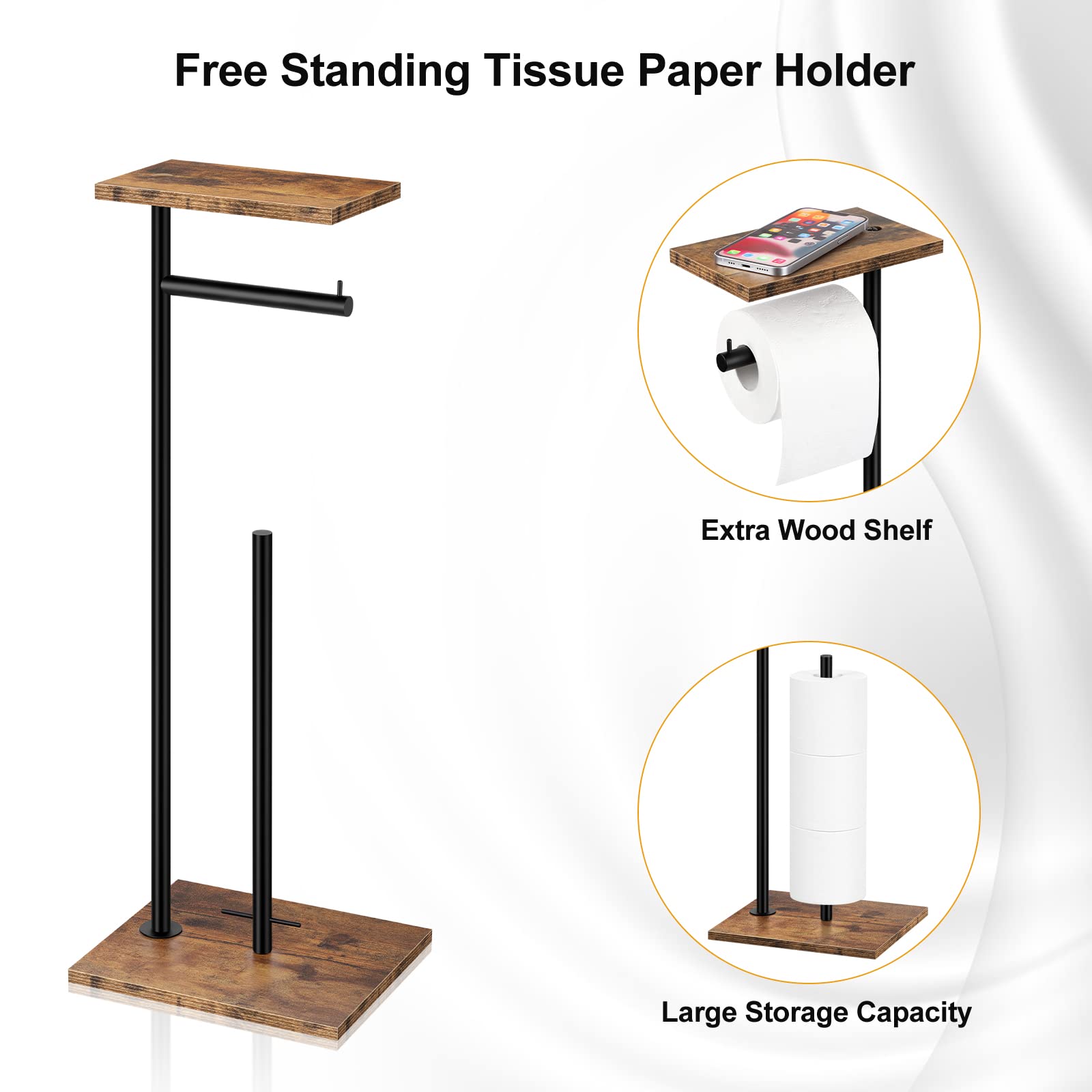 OYEAL mega-roll capacity holder, accommodates extra-large rolls.