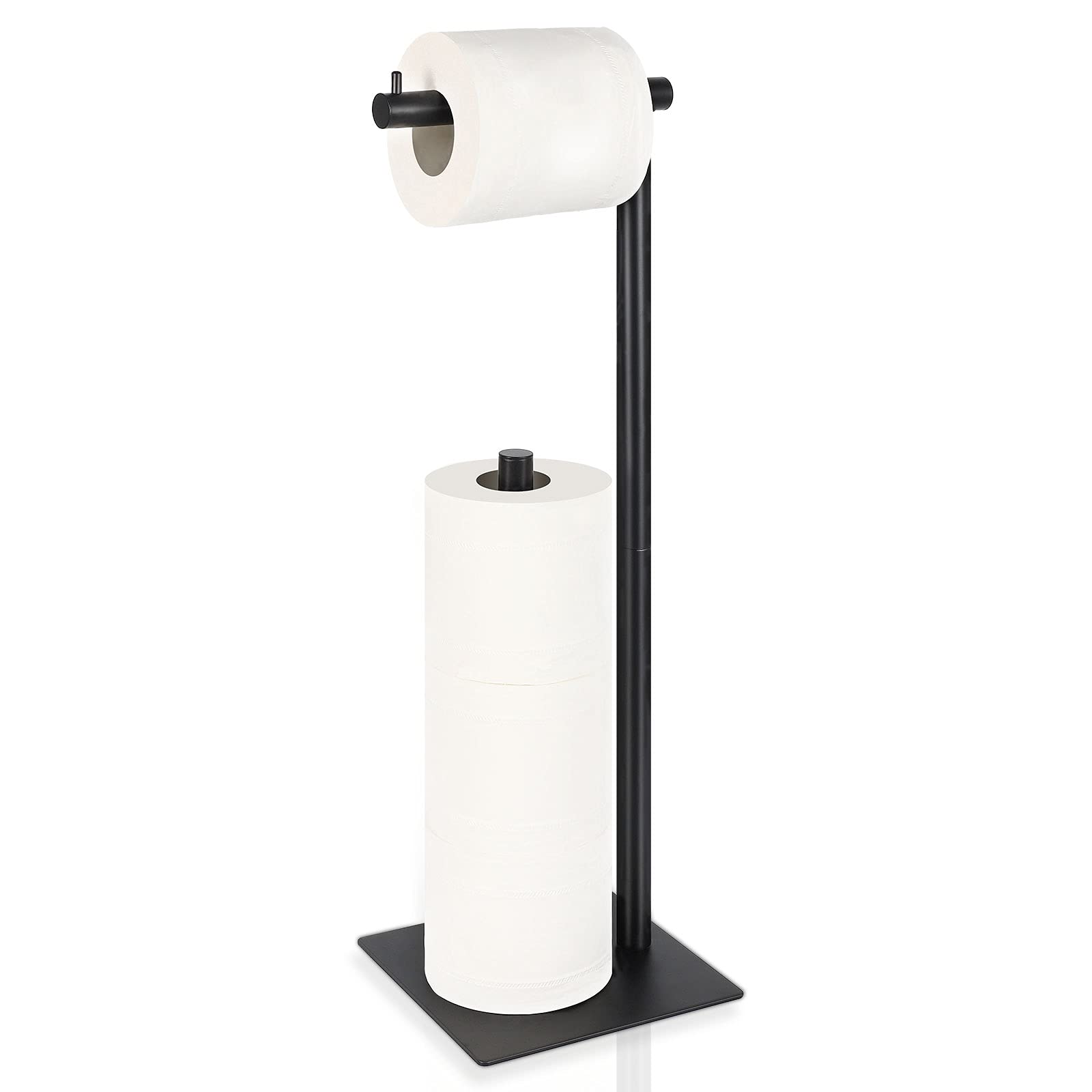 OYEAL toilet paper holder stand with top rod for easy access