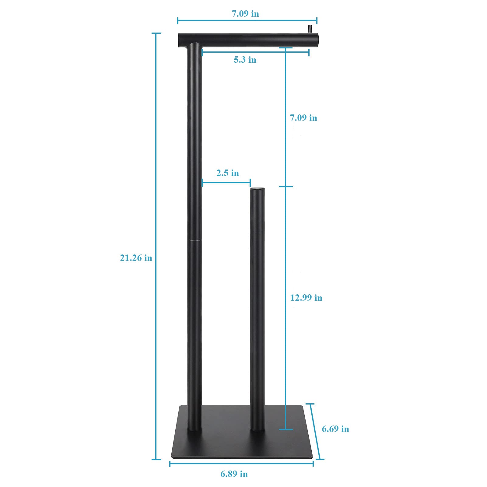 OYEAL stand shows vertical storage tower for extra rolls