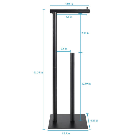 OYEAL stand shows vertical storage tower for extra rolls