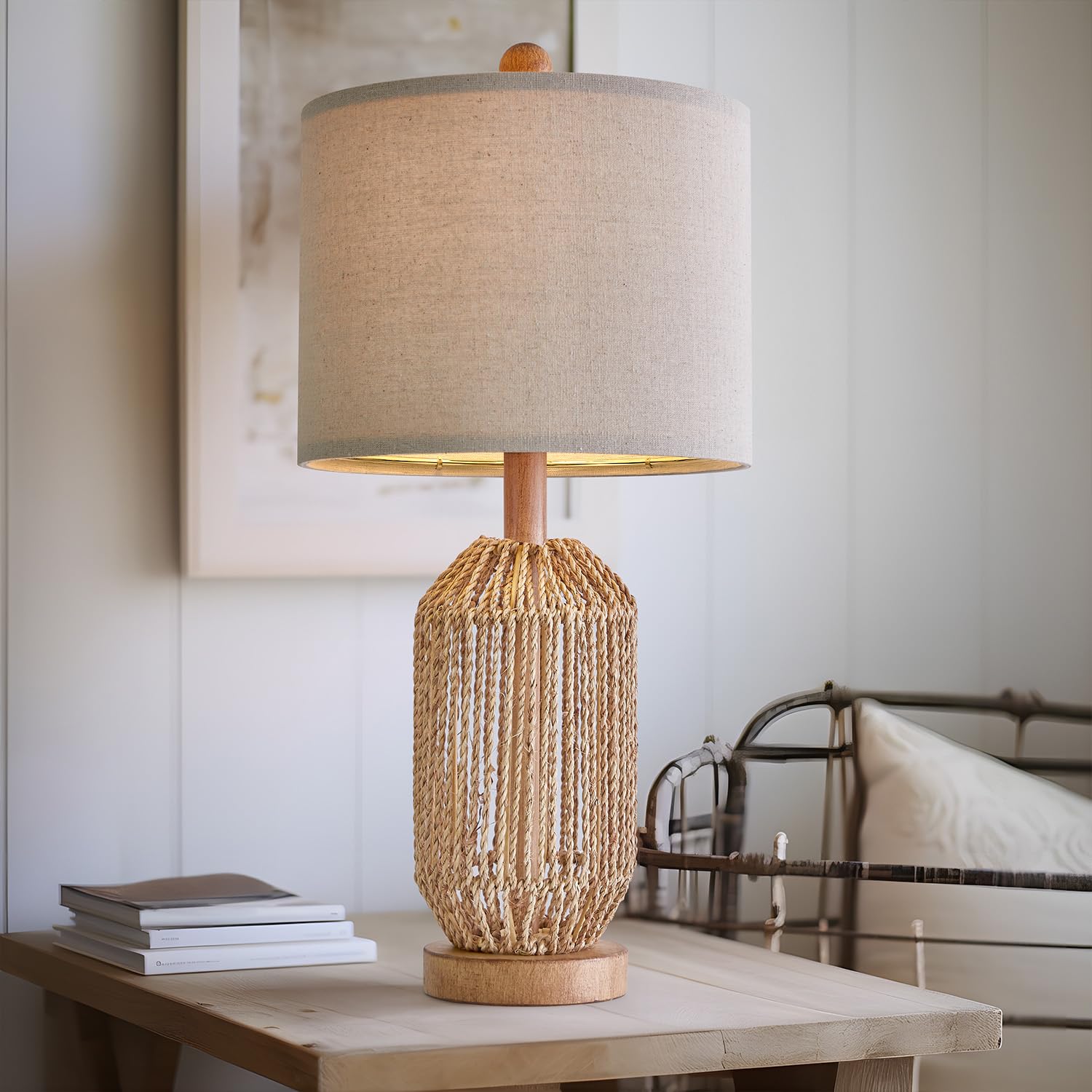 OYEARS 21-inch lamp ideal for nightstands in bedrooms.