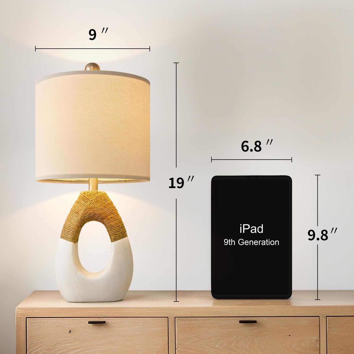 OYEARS entryway and sofa table lamp set for cohesive decor
