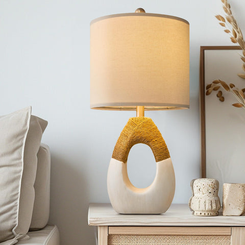 OYEARS resin base and egg shape provide sturdy bedside lighting