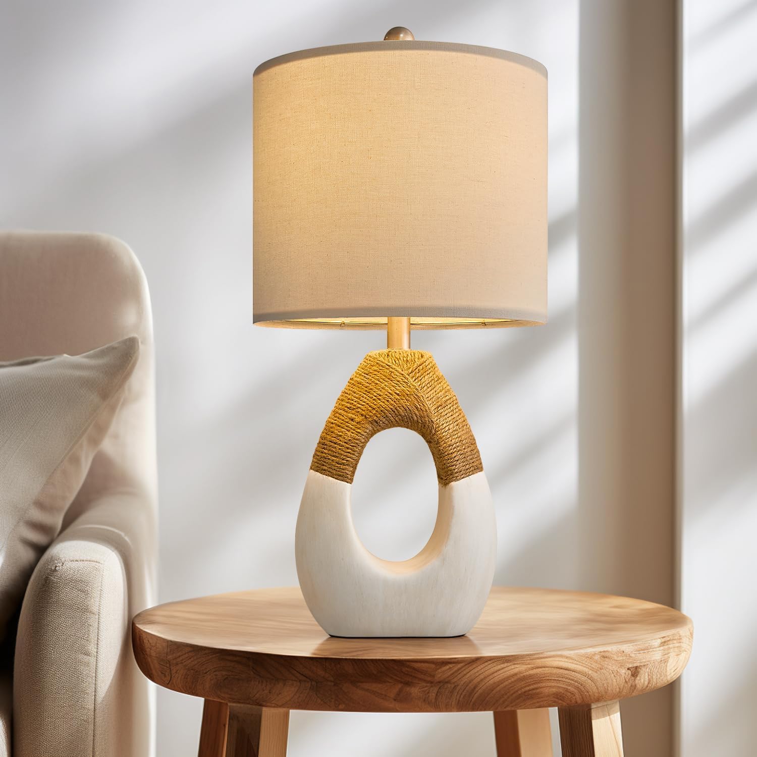 OYEARS smart-bulb-ready boho lamp base for flexible lighting