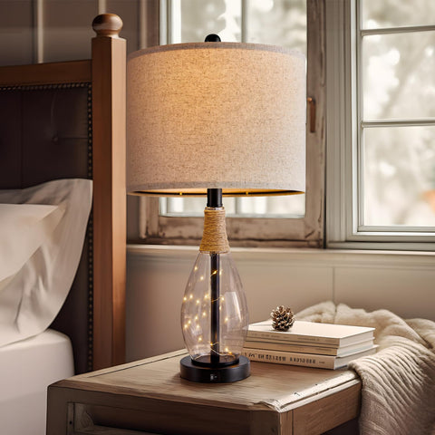 OYEARS linen shade offers gentle, eye-friendly light for reading