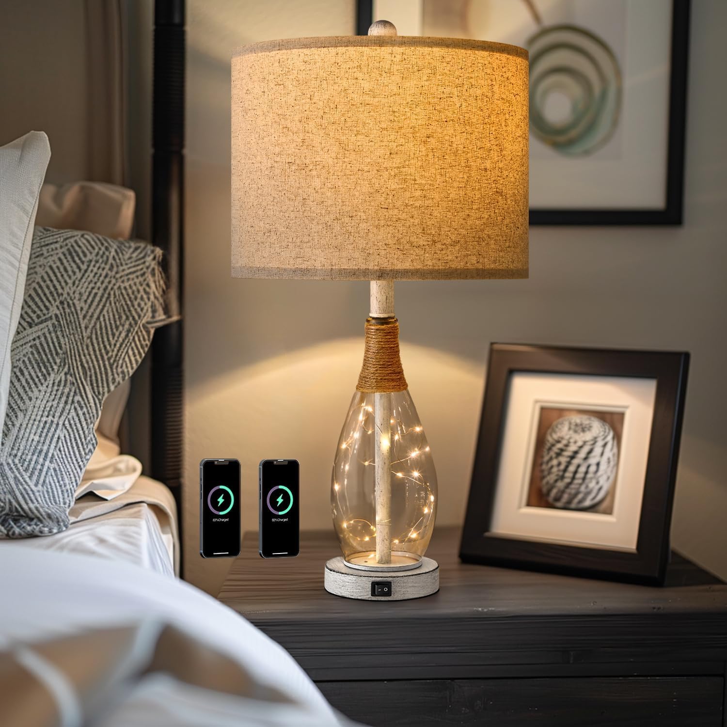OYEARS dual switch design offers flexible lighting options.