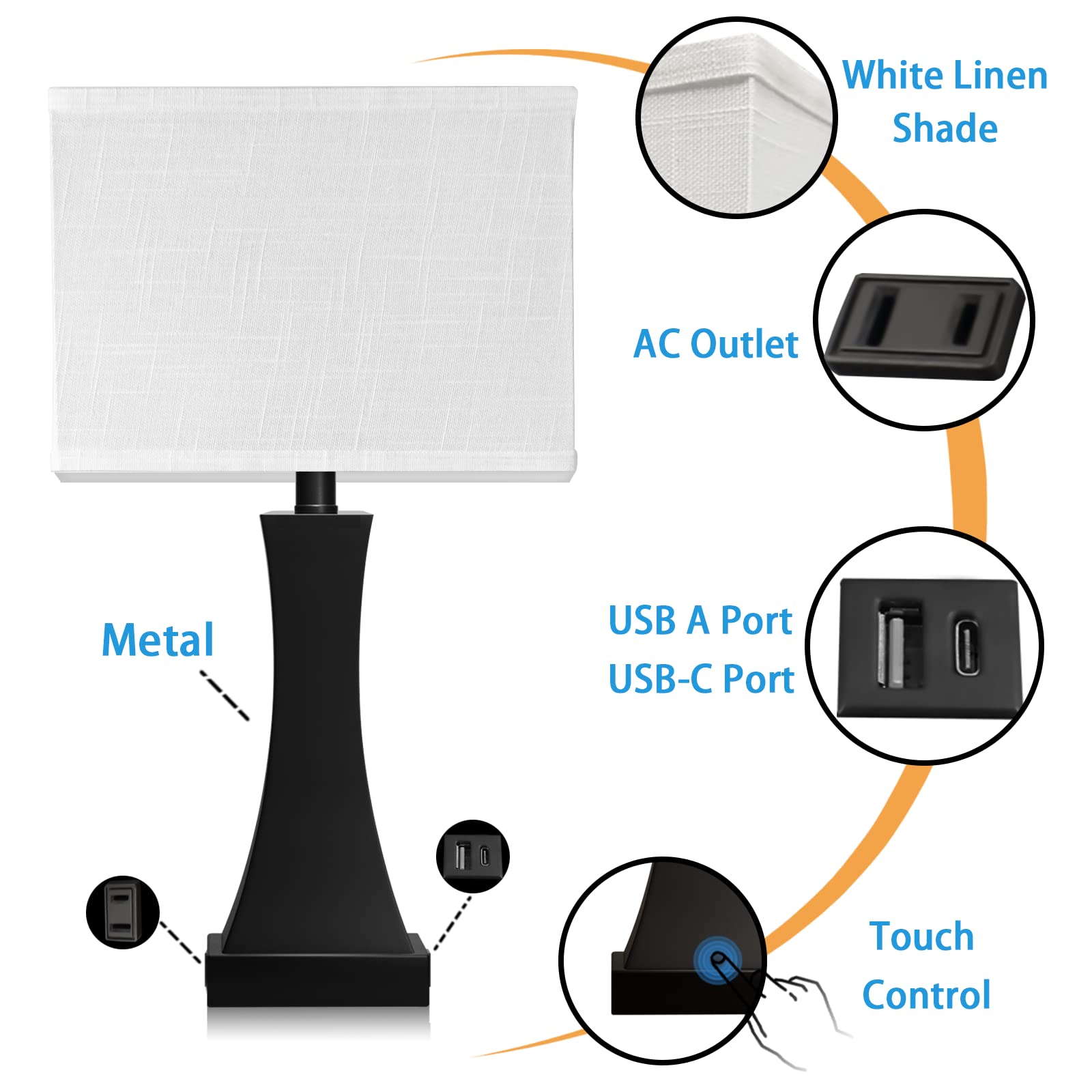 OYedis Table Lamp 3-way dimming showcases customizable brightness for reading or ambience.