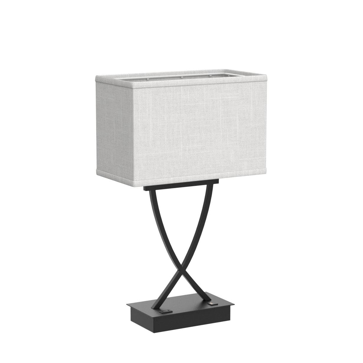 OYedis white linen shade lamp adds modern elegance to any room