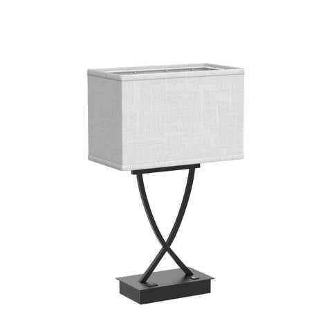 OYedis white linen shade lamp adds modern elegance to any room