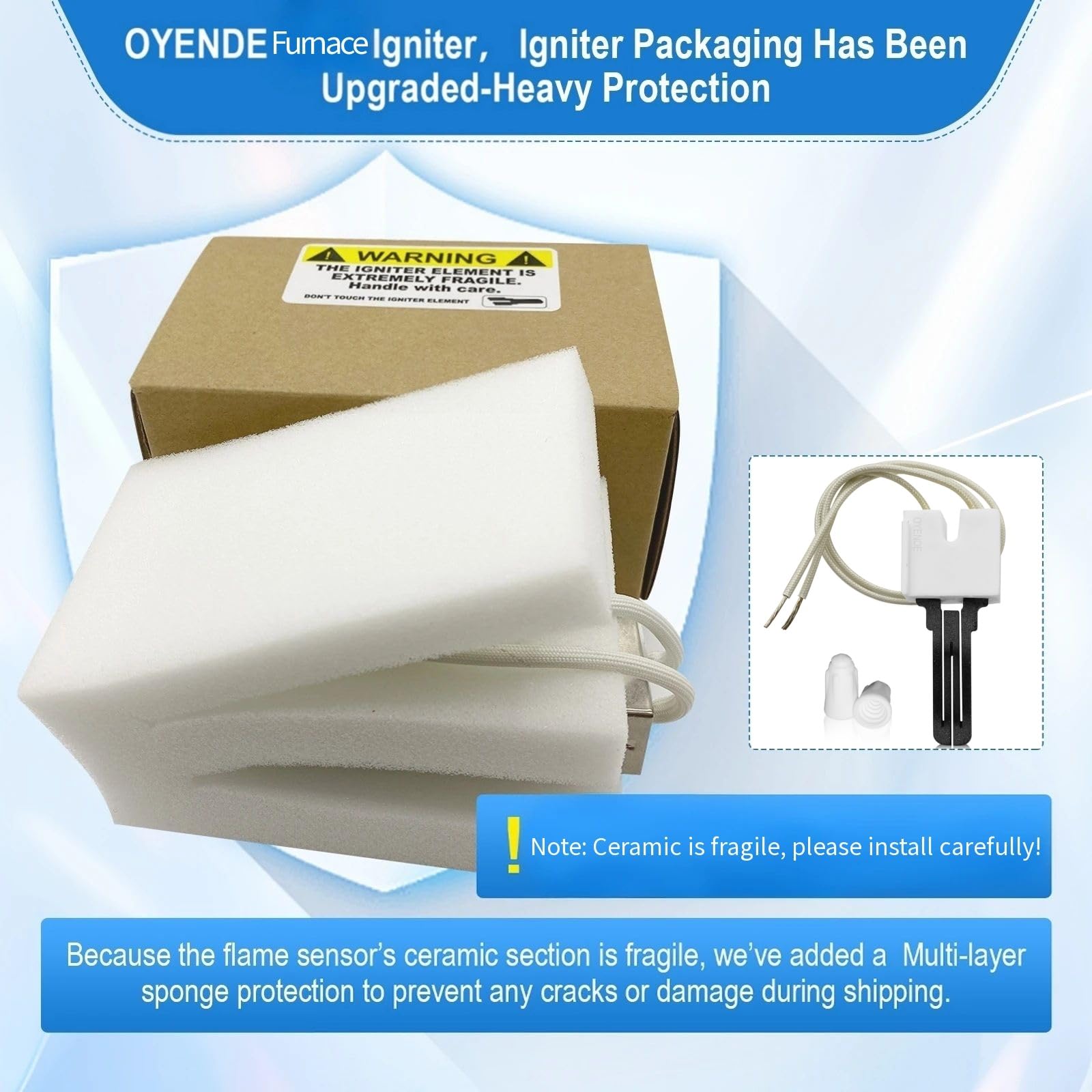 Compatibility list for the OYENDE ignitor covers Coleman Evcon models