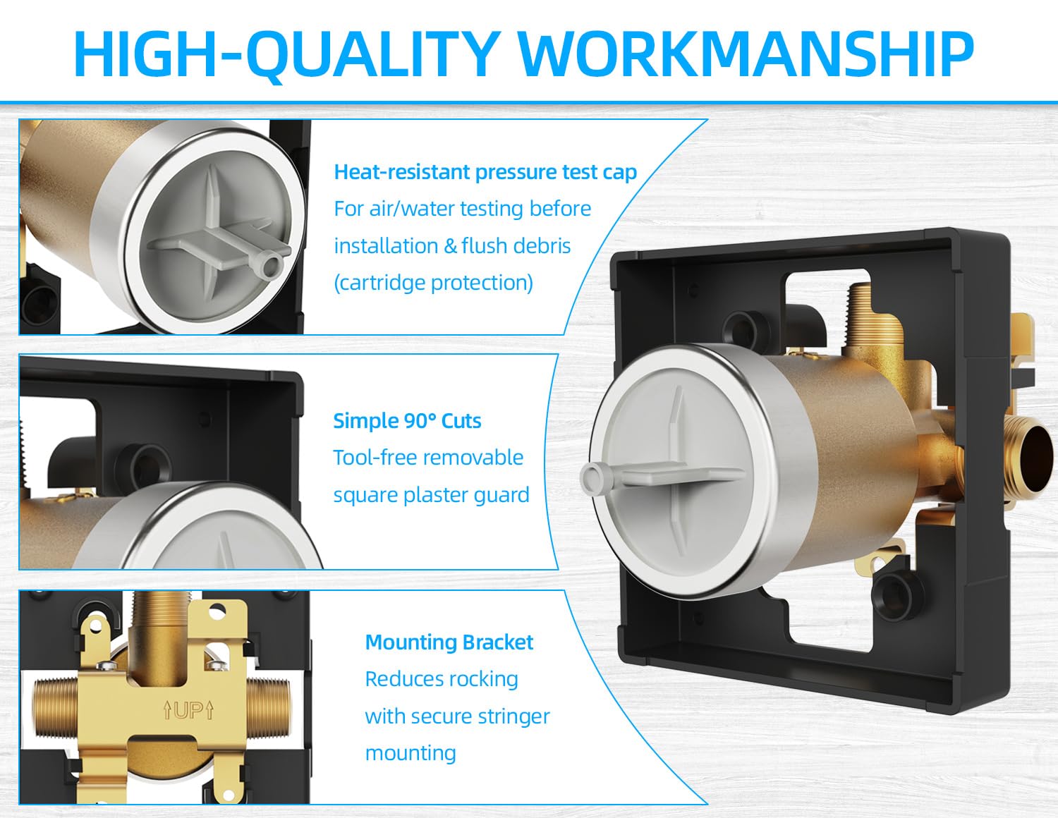 OYIMNB R10000-UNBXHF plaster guard aids alignment during installation