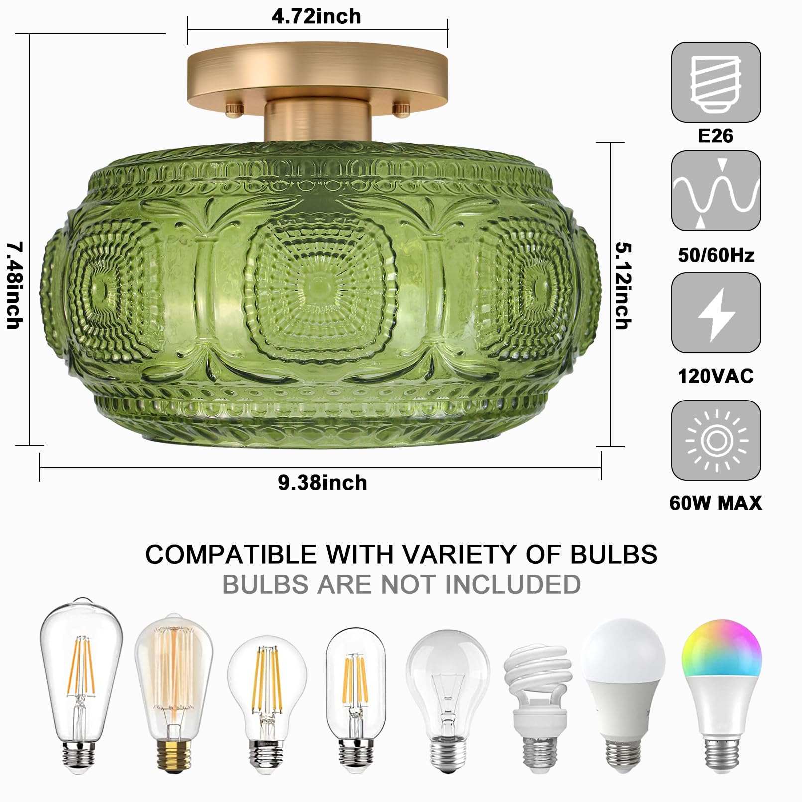 OYKYOHEI art deco kitchen light with green glass shade enhances dining spaces