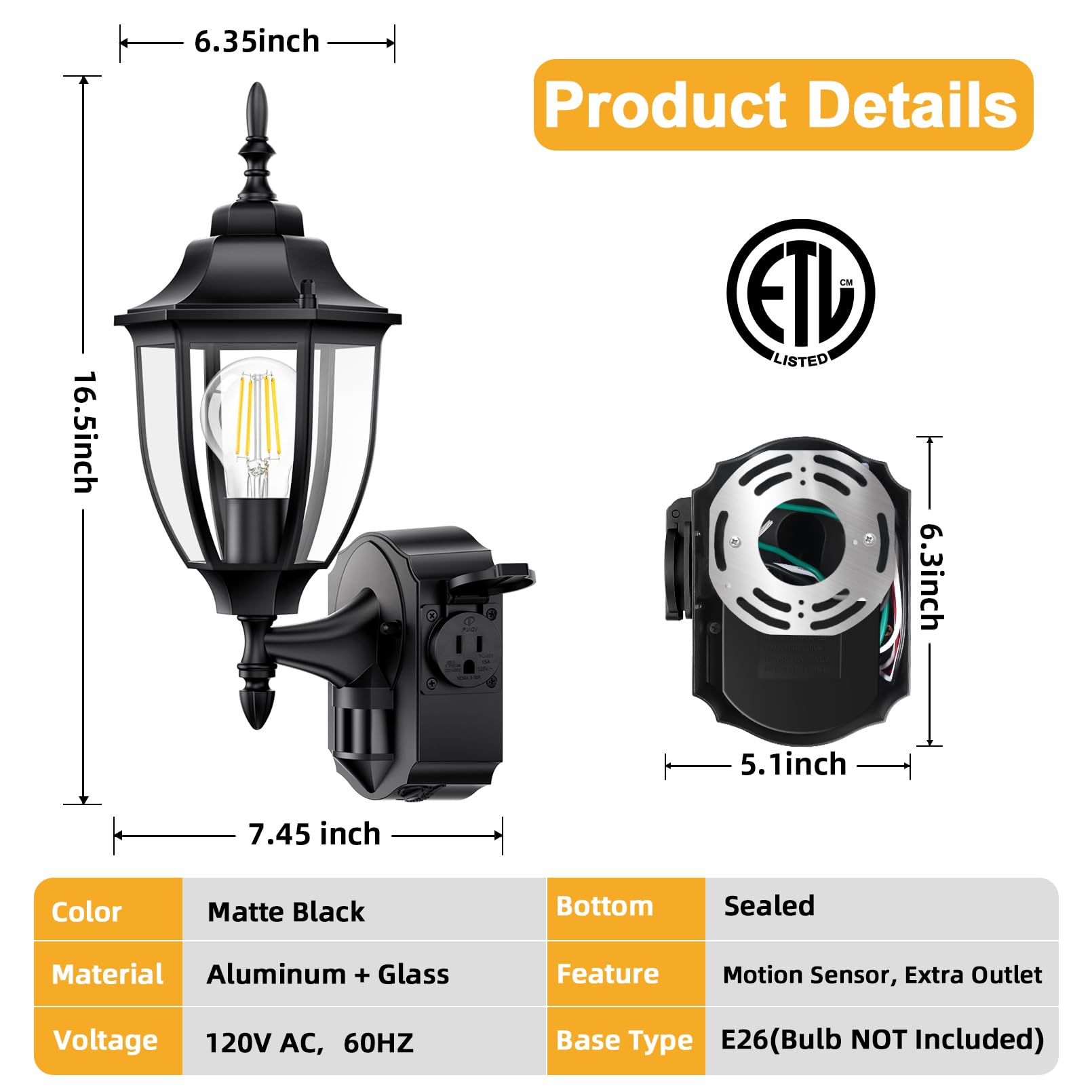 OYKYOHEI-e26-socket-compatible-bulbs accepts diverse bulbs for customizable brightness.