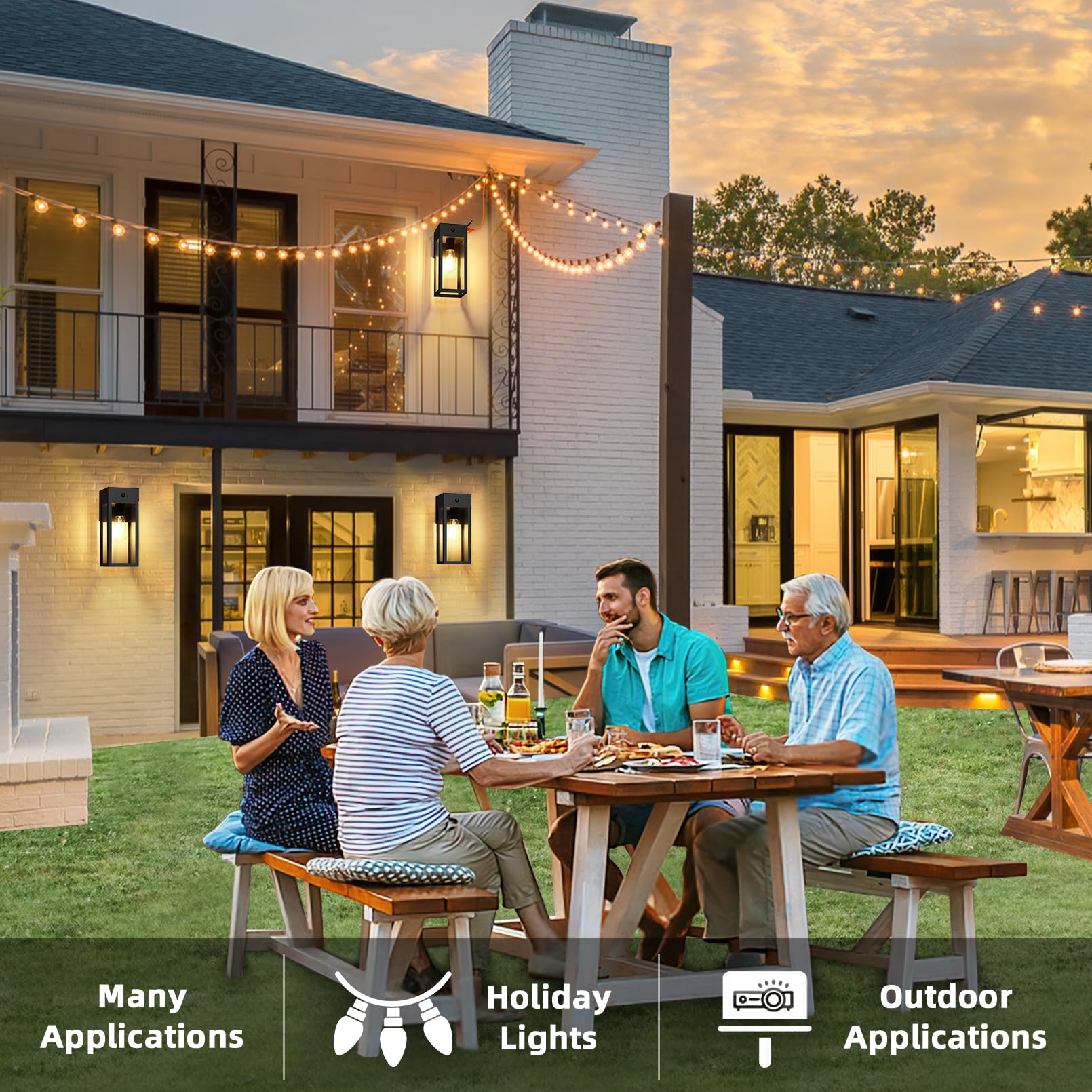 OYKYOHEI porch light showing dual-bright mode for customizable outdoor lighting