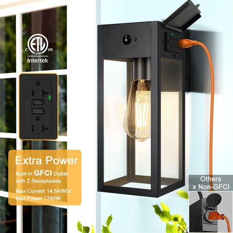 OYKYOHEI porch light with motion sensor enabling automatic nighttime illumination