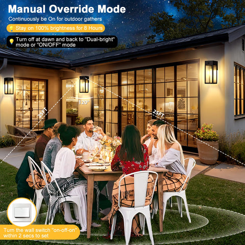 OYKYOHEI porch light open-bottom design for easy bulb access