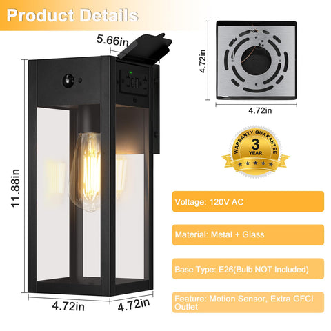 OYKYOHEI porch light wall-mount kit included for simple installation
