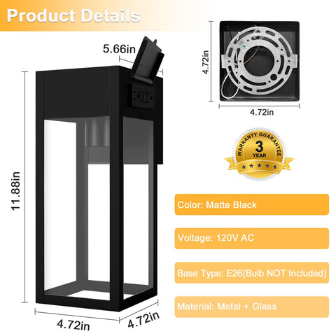 OYKYOHEI preassembled outdoor light for quick, tool-free installation
