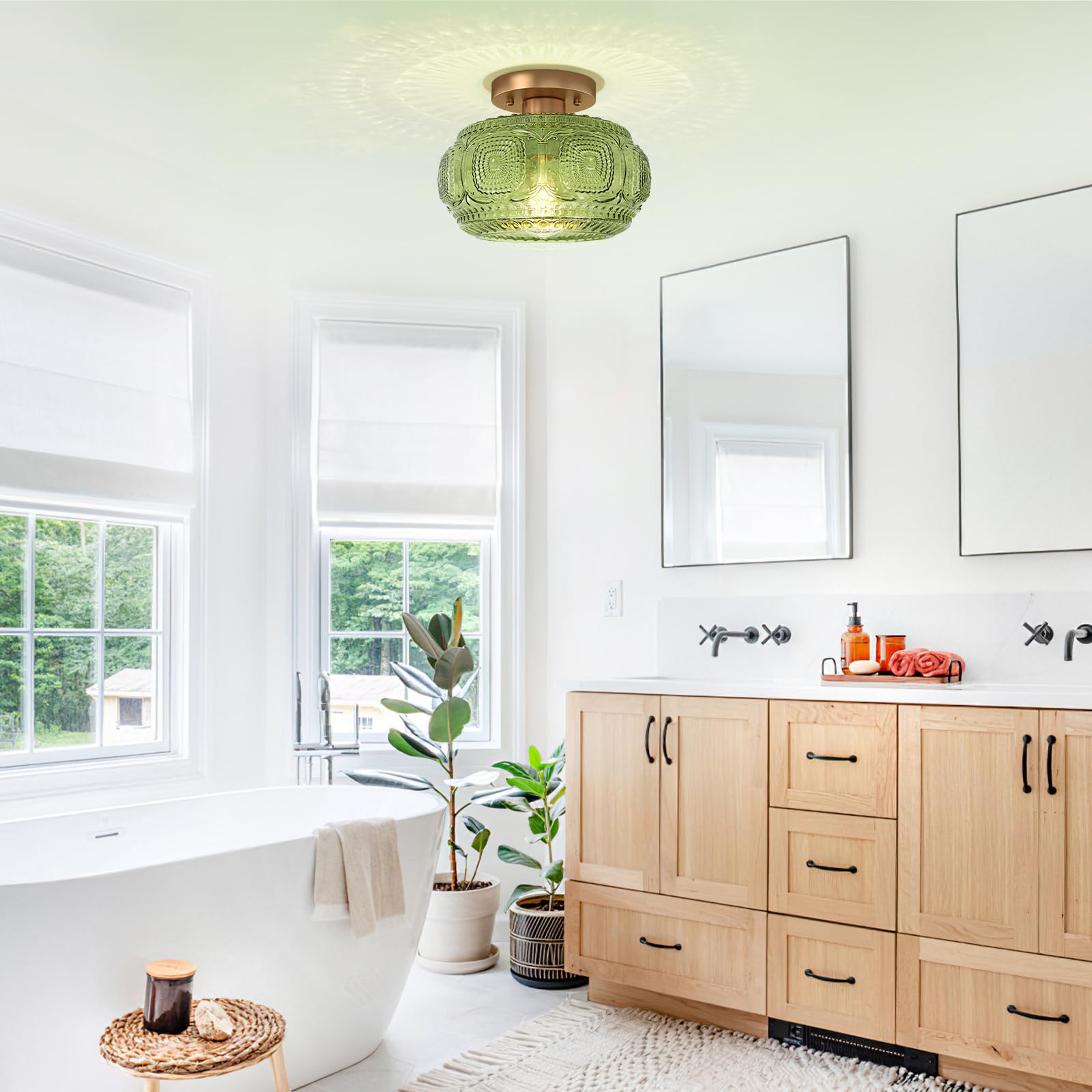 OYKYOHEI quick install semi flush mount with included hardware