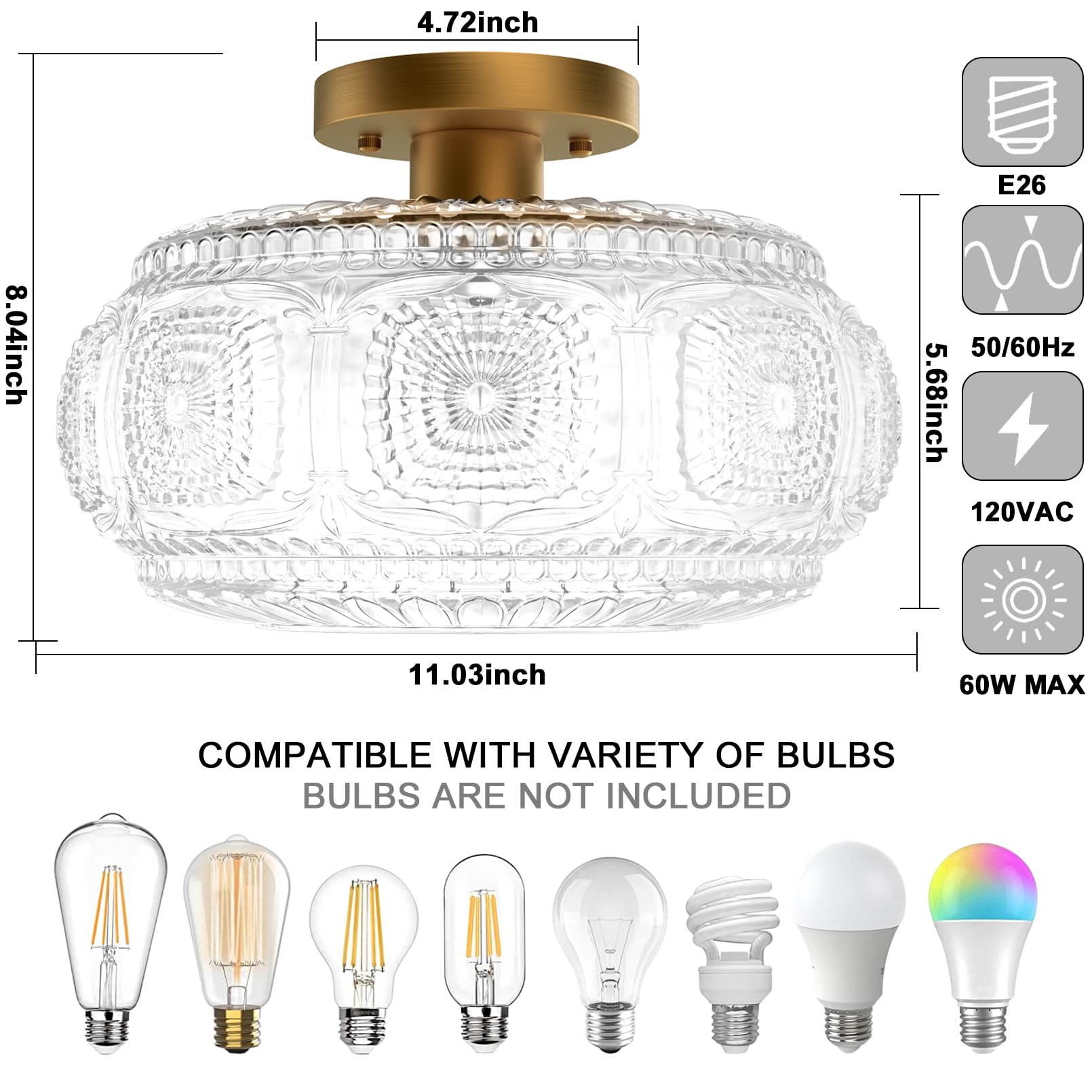 OYKYOHEI vintage glass shade detail adds timeless charm to any room